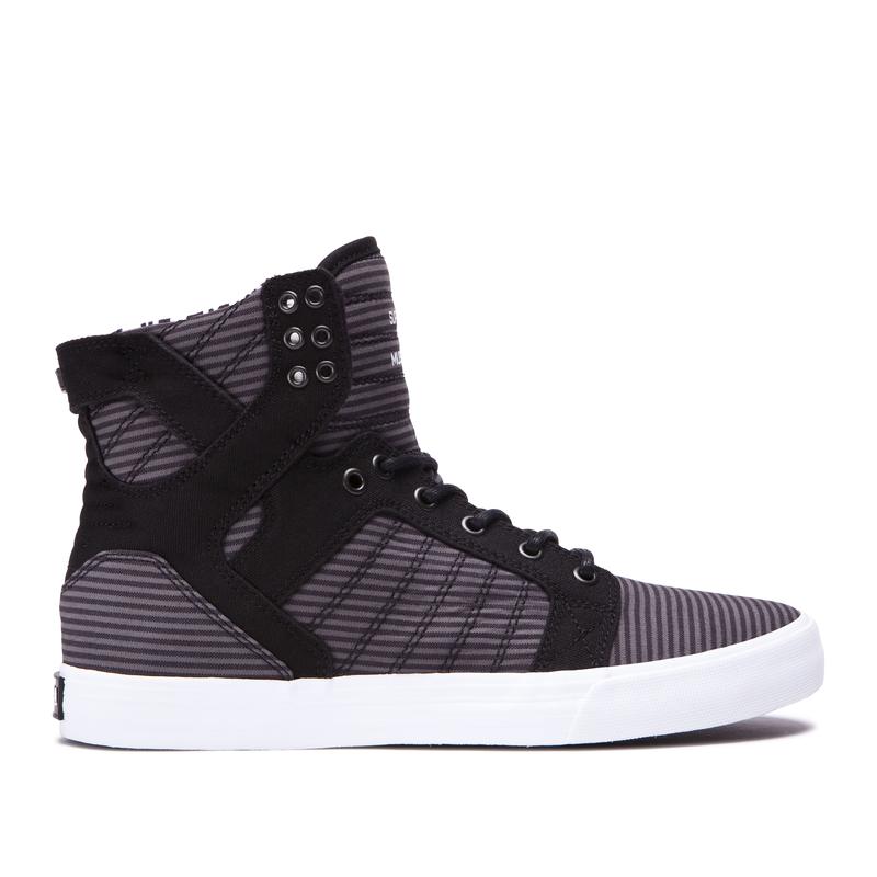 Zapatillas Altas Supra Argentina Hombre - SKYTOP Gris / Negras (KITBR-7061)